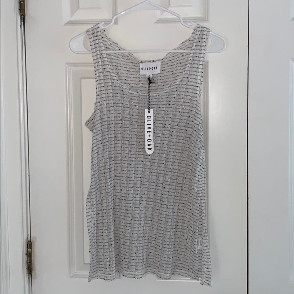 Brand new black and white tank top